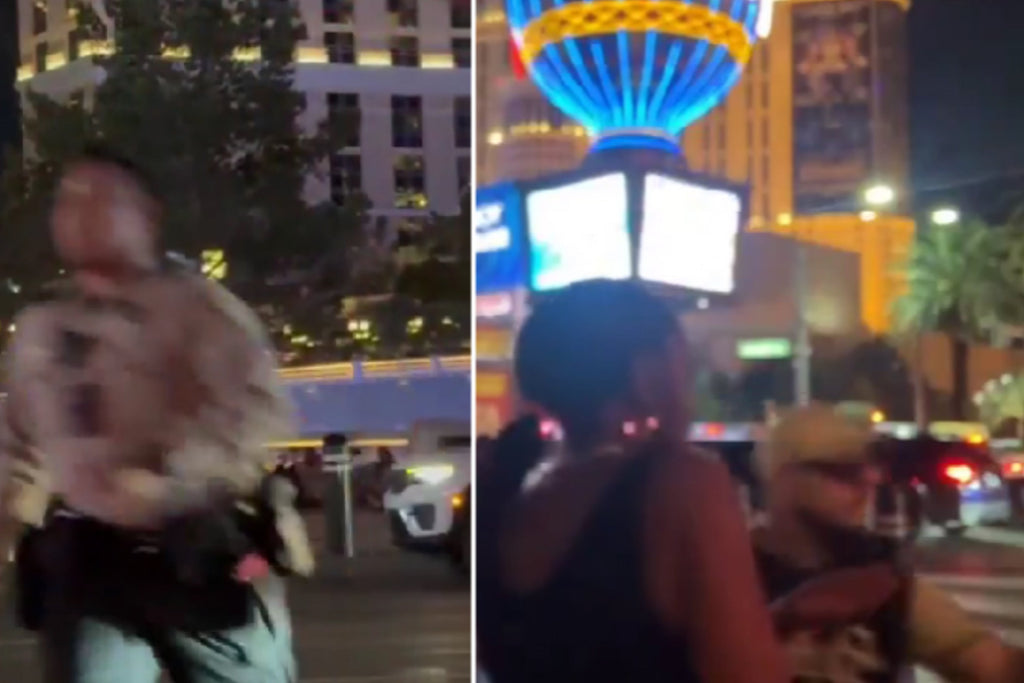 Shocking images on the Las Vegas Strip: a shootout breaks out in front of the Bellagio hotel, claiming at least one victim