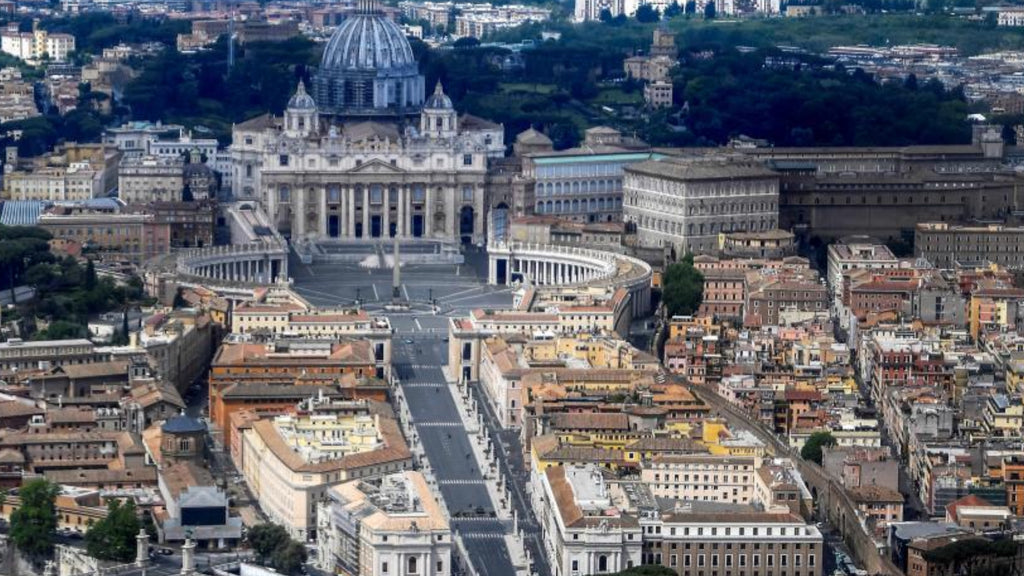 A man forces his way through the Vatican and speeds through the holy city