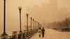 A sandstorm pollutes the air in northern China
