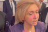 France: Valérie Pécresse, presidential candidate, sprayed with pink powder this Wednesday