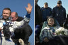 The Russian team that shot the first film in space back on Earth