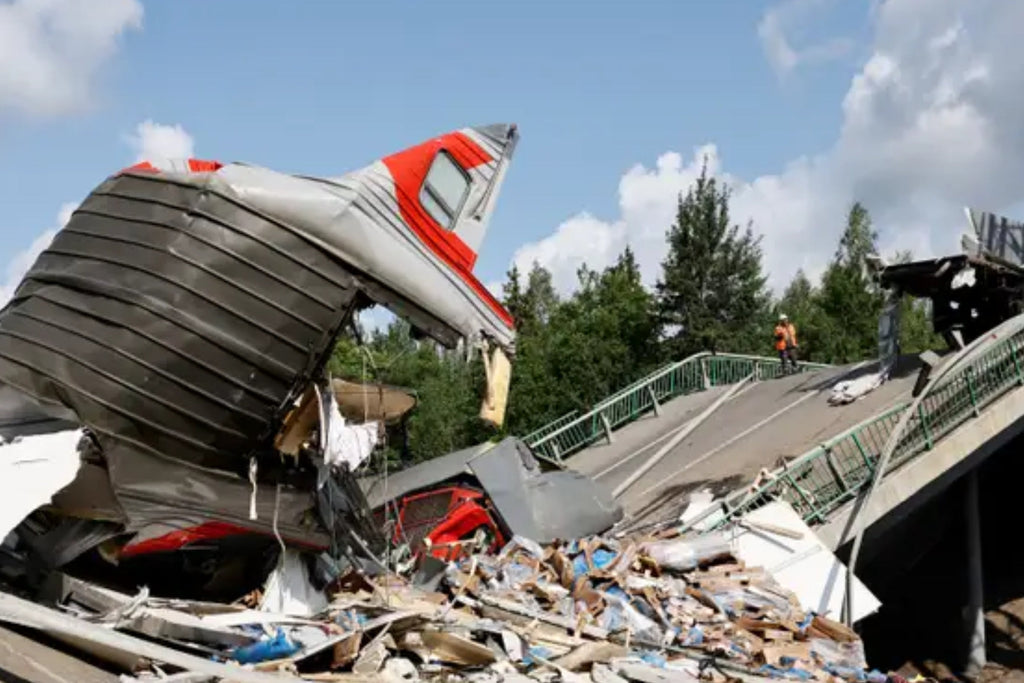 In Russia, the collapse of two bridges, one of which killed seven people, was caused by explosions, according to investigators.